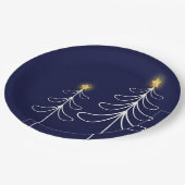 Moderner Weihnachtsbaum Graphic Pappteller (Schrägansicht)