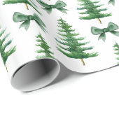 Moderner Weihnachtsbaum Grüne Pine Tree Geschenkpapier (Rolleneckpunkt)