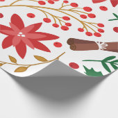 Moderner Weihnachtsbaum Grüne Pine Tree Geschenkpapier (Ecke)