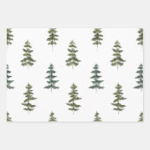 Moderner Weihnachtsbaum Grüne Pine Tree Geschenkpapier Set (Vorderseite 2)