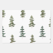 Moderner Weihnachtsbaum Grüne Pine Tree Geschenkpapier Set (Vorderseite)