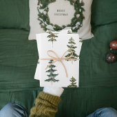 Moderner Weihnachtsbaum Grüne Pine Tree Geschenkpapier Set