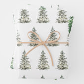 Moderner Weihnachtsbaum Grüne Pine Tree Geschenkpapier Set (Beispiel)