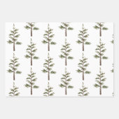 Moderner Weihnachtsbaum Grüne Pine Tree Geschenkpapier Set (Vorderseite)