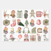 Moderner Weihnachtsbaum Grüne Pine Tree Geschenkpapier Set (Vorderseite 3)