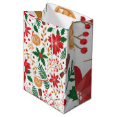 Moderner Weihnachtsbaum Grüne Pine Tree Mittlere Geschenktüte (Vorderseite Schrägansicht)