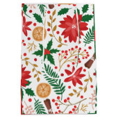 Moderner Weihnachtsbaum Grüne Pine Tree Mittlere Geschenktüte (Rückseite)