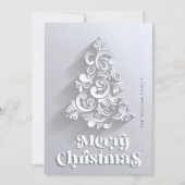 Moderner Weihnachtsbaum Gruß Feiertagskarte (Vorderseite)