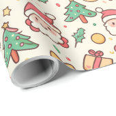 Moderner Weihnachtsbaum Holiday einfach Geschenkpapier (Rolleneckpunkt)