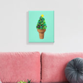 Moderner Weihnachtsbaum Ice Cream Kunst Leinwanddruck (Insitu (Wohnzimmer))