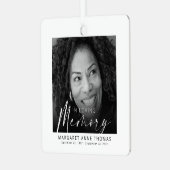 Moderner Weihnachtsbaum im Foto Ornament Aus Metall (Vorderseite links)