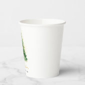 Moderner Weihnachtsbaum im Wasserfarben Non-Foto Pappbecher (Links)