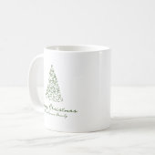 Moderner Weihnachtsbaum Kaffeetasse (Vorderseite Links)