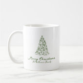 Moderner Weihnachtsbaum Kaffeetasse (Links)