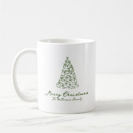 Moderner Weihnachtsbaum Kaffeetasse