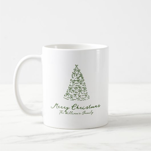 Moderner Weihnachtsbaum Kaffeetasse (Links)