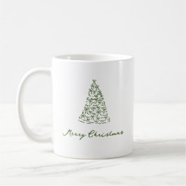 Moderner Weihnachtsbaum Kaffeetasse