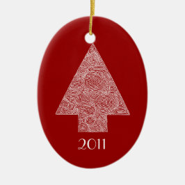 Moderner Weihnachtsbaum Keramik Ornament