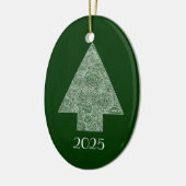 Moderner Weihnachtsbaum Keramik Ornament (Links)