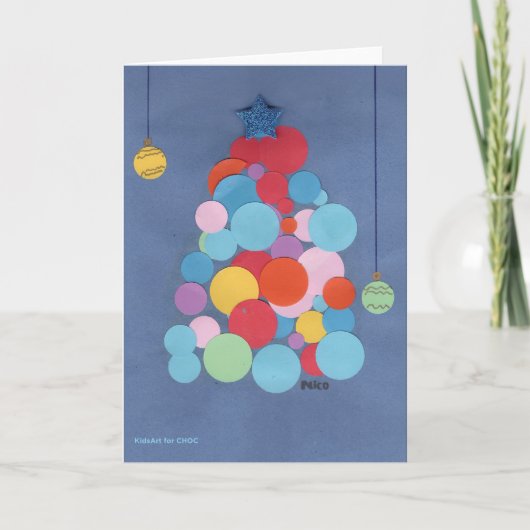 Moderner Weihnachtsbaum - KidsArt für CHOC Karte (Vorderseite)