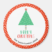 Moderner Weihnachtsbaum Magnet (Vorne)