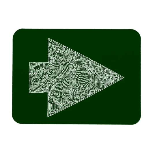 Moderner Weihnachtsbaum Magnet (Horizontal)