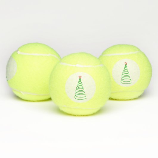 Moderner Weihnachtsbaum mit Red Star Holiday Tenni Tennisbälle (Multi)