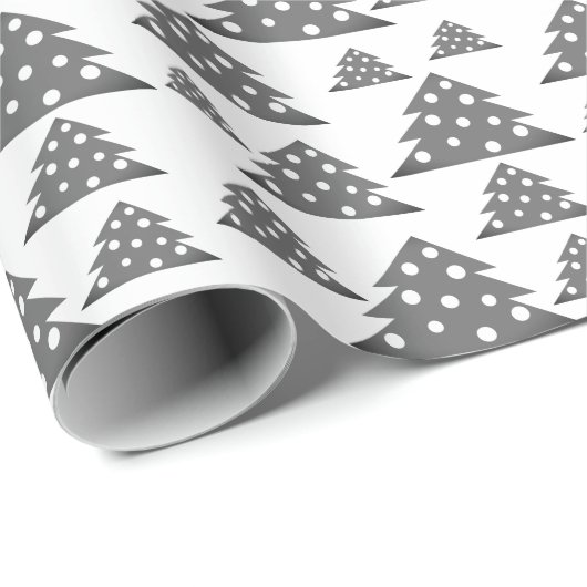 Moderner Weihnachtsbaum-Musterurlaub Geschenkpapier (Rolleneckpunkt)