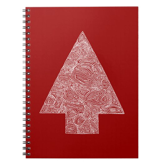 Moderner Weihnachtsbaum Notizblock (Vorderseite)