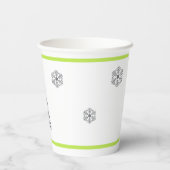 Moderner Weihnachtsbaum Pappbecher (Rückseite)