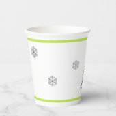 Moderner Weihnachtsbaum Pappbecher (Vorderseite)