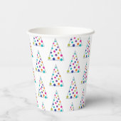 Moderner Weihnachtsbaum Pappbecher (Rückseite)