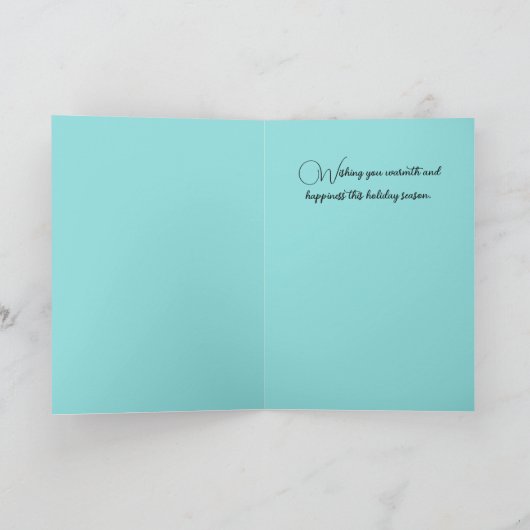 Moderner Weihnachtsbaum Pastel Feiertagskarte (Innenseite)