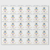 Moderner Weihnachtsbaum Personalisiert Geschenkpapier (Flach)