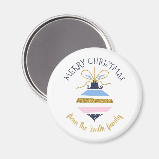 Moderner Weihnachtsbaum Personalisiert Magnet (Vorderseite/Rückseite)