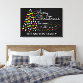 Moderner Weihnachtsbaum, Personalisierter Familien Leinwanddruck (Insitu (Schlafzimmer))