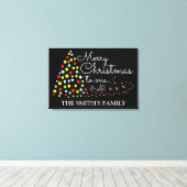 Moderner Weihnachtsbaum, Personalisierter Familien Leinwanddruck (Insitu (Holzboden))