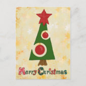 Moderner Weihnachtsbaum Postkarte (Vorderseite)