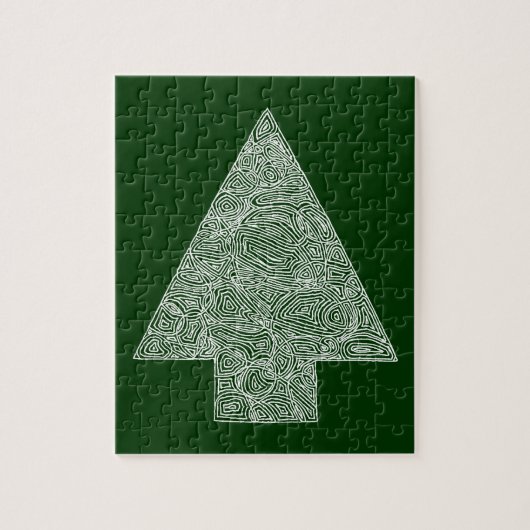 Moderner Weihnachtsbaum Puzzle (Vertikal)