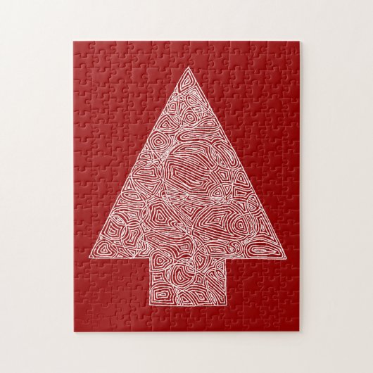 Moderner Weihnachtsbaum Puzzle (Vertikal)