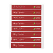 Moderner Weihnachtsbaum Rot Personalisiert (Bogen)