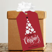 Moderner Weihnachtsbaum Roter Feiertag Geschenkanhänger