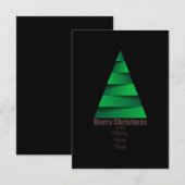 Moderner Weihnachtsbaum RSVP Karte (Vorne/Hinten)