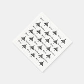 Moderner Weihnachtsbaum Schwarz-Weiß-Party Serviette (Ecke)