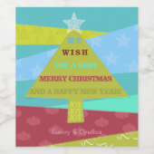 Moderner Weihnachtsbaum, Sie personalisieren Weine Weinetikett (Einzelnes Label)