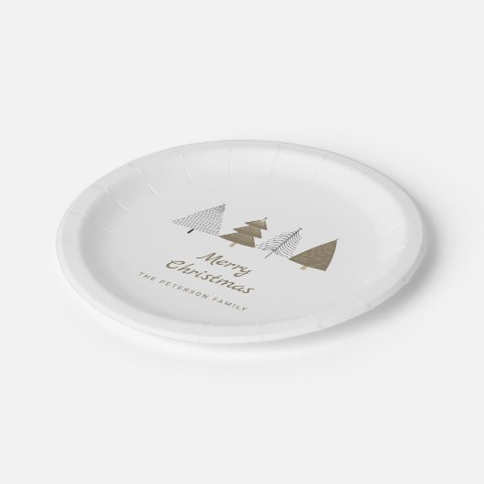 Moderner Weihnachtsbaum | Sterns Pappteller (Schrägansicht)