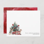 Moderner Weihnachtsbaum Toys Nutcracker Holiday Mitteilungskarte (Vorne/Hinten)