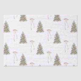 Moderner Weihnachtsbaum und niedliches Bugmuster Seidenpapier