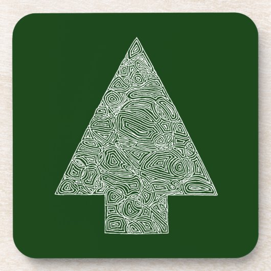 Moderner Weihnachtsbaum Untersetzer (Vorderseite)