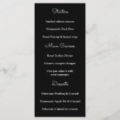 Moderner Weihnachtsbaum, Weihnachts-Party Menükarte (Rückseite)